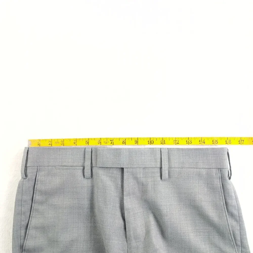 Louis Raphael Luxe Wool Blend Dress Pants Slim Fit Men's 30x30 Slate Gray